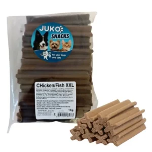 Dentální kříž XXL Kuřecí/rybí JUKO Snacks 1 kg Cenová Bomba