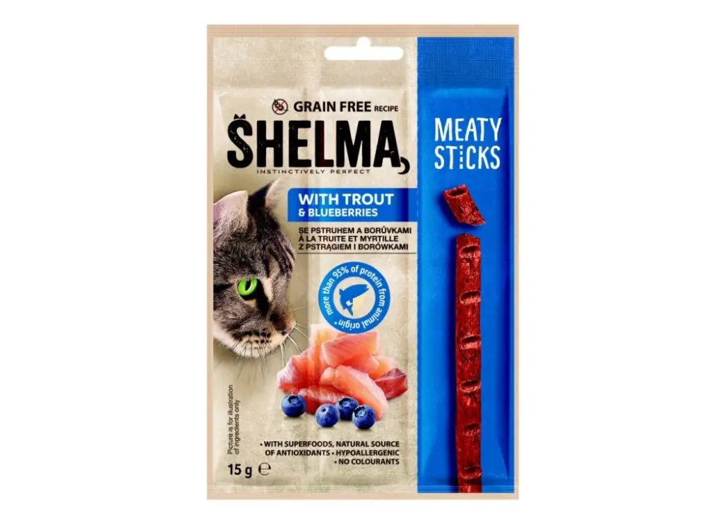 Kup Teď Shelma Sticks se pstruhem a borůvkami GF 15 g