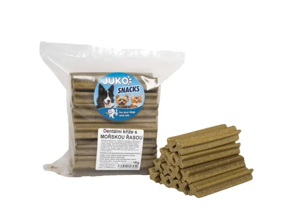 Přímo Od Výrobce Dentální kříž s Mořskou řasou JUKO Snacks 1 kg