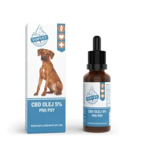 Zlevněný CBD olej 5% pro psy TOPVET 10ml
