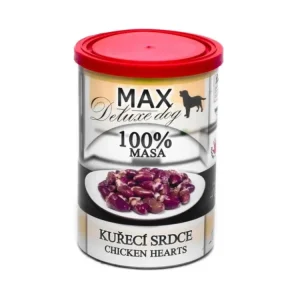 Cenový Hit MAX Deluxe Dog kuřecí srdce, konzerva 400 g