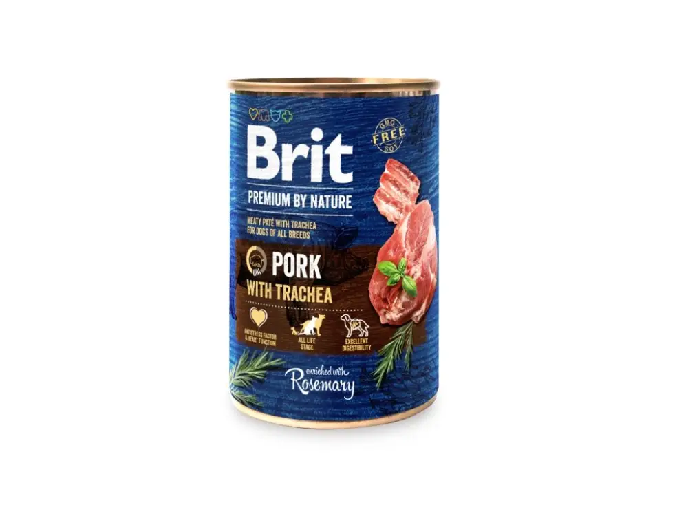 Brit Premium Dog by Nature konz Pork&Trachea 400g Poslední Šance