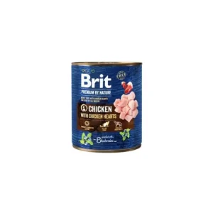 Nejprodávanější Brit Premium Dog by Nature konz Chicken&Hearts 800g