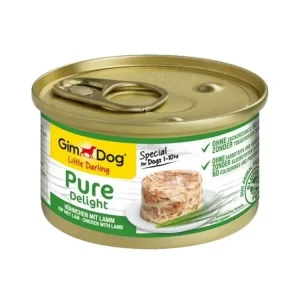 Akce GimDog Pure Delight konz. kuře s jehněčim 85g