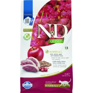 N&D Quinoa CAT Hairball Duck & Cranberry 300g Cenově Výhodný