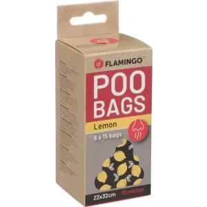 Expresní Doručení Flamingo Basic Scent Sáčky s citrónovou vůní na exkrementy 8x15ks