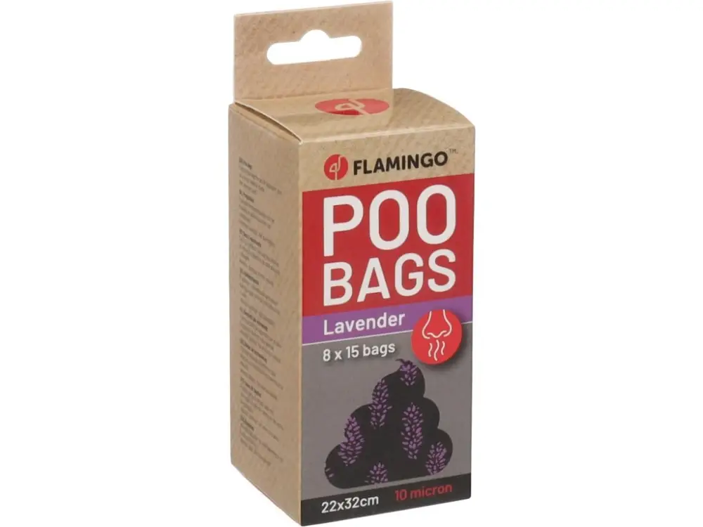 Flamingo Basic Scent Sáčky s levandulovou vůní na exkrementy 8x15ks Top Prodej