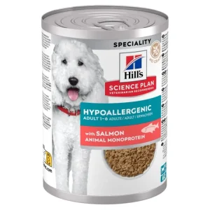 Zlevněný Hill's Can. SP Hypoallerg Adult Medium Salm. Konz.363g