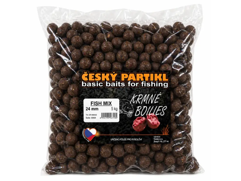 Přímo Od Výrobce Český Partikl Boilies krmné Fish MIX Ø 24 5 kg