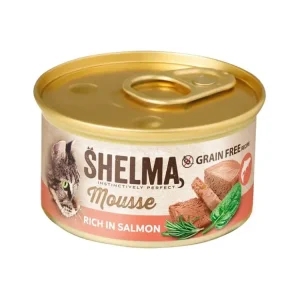 Jen Po Omezenou Doba Shelma Cat Mousse losos, špenát, rozmarýn GF, konzerva 85 g