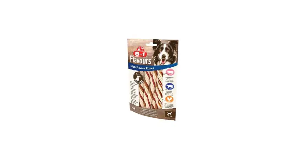 Expresní Doručení Pochoutka 8in1 Triple Flavour Ropes 65g