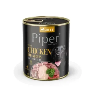 Finální Výprodej Piper s kuřecími srdíčky a hnědou rýží, konzerva pro psy 800g