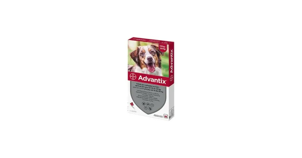 Autentický Advantix pro psy spot-on 10-25kg 1x2,5 ml
