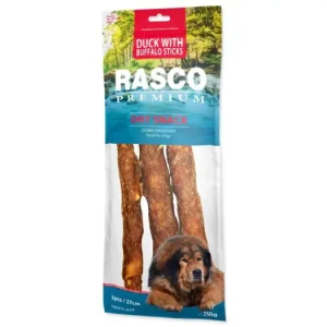 Pochoutka RASCO Premium 3 tyčinky bůvolí obalené kachním masem 250g Nová Kolekce