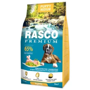 Rychlé Dodání RASCO Premium Puppy / Junior Medium 3kg