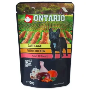 Kapsička ONTARIO Dog Cartilage with Chicken in Broth 100g Tovární Cena