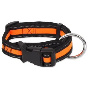 Cenově Výhodný Obojek DOG FANTASY Neoprene oranžový S 1ks