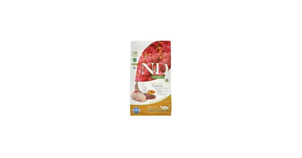Vysoce Kvalitní N&D Quinoa CAT Skin & Coat Quail & Coconut 1,5kg