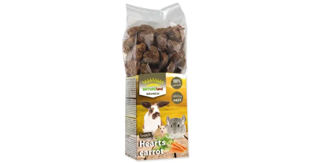Originální NATURE LAND Brunch srdíčka s mrkví 150g