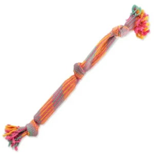 DOG FANTASY Přetahovadlo barevné se zvukem vzor 1, 3 knoty - 53 cm 1ks Must-Have