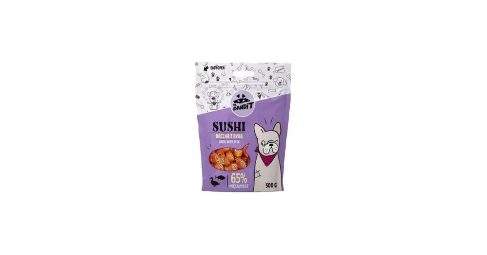 Oblíbený VetExpert Mr.Bandit pochoutka SUSHI kachna a ryba 500g