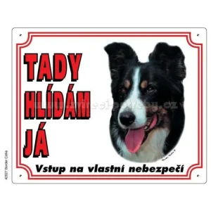 Levný Výstražná plastová tabulka na plot Border Kolie