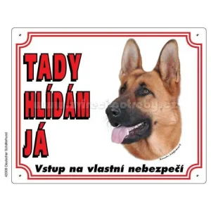 Ověřený Výstražná plastová tabulka na plot Německý ovčák