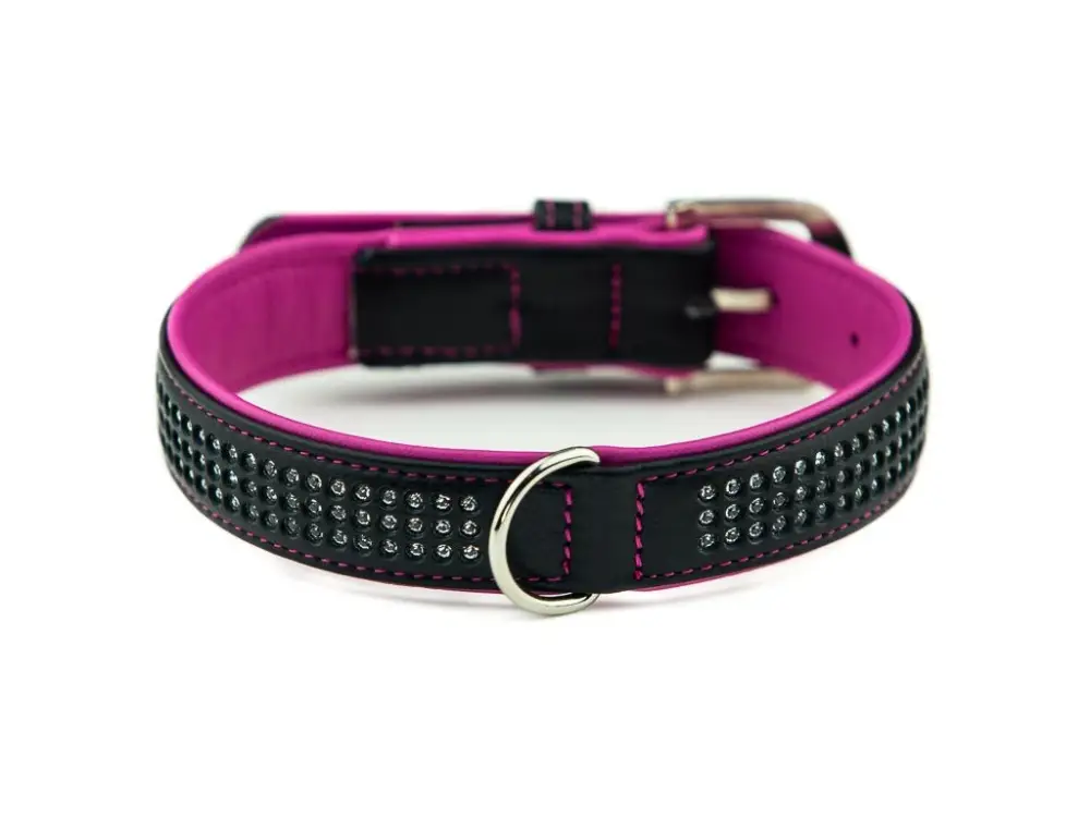 Jen Po Omezenou Doba Nobby Pacific Deluxe obojek se Swarovski krystaly M-L 52cm růžová