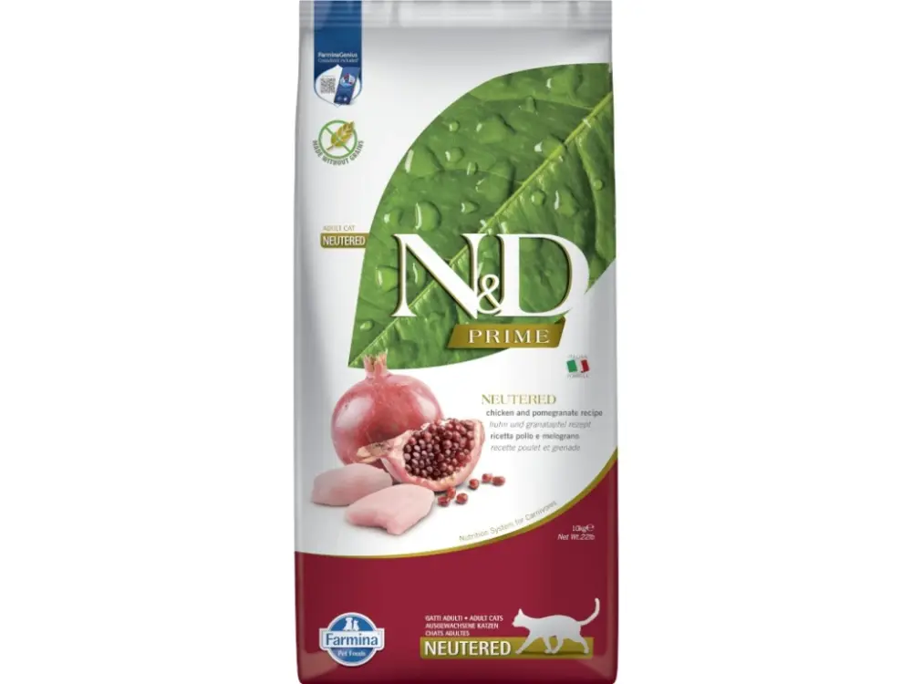 Originální N&D PRIME CAT Neutered Chicken&Pomegranate 10kg