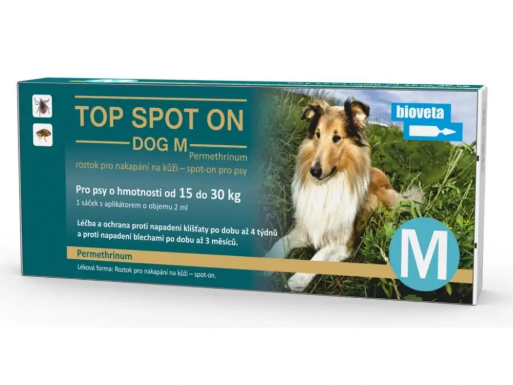 Top spot on Dog M 1x2ml (15- 30kg) Akční Nabídka