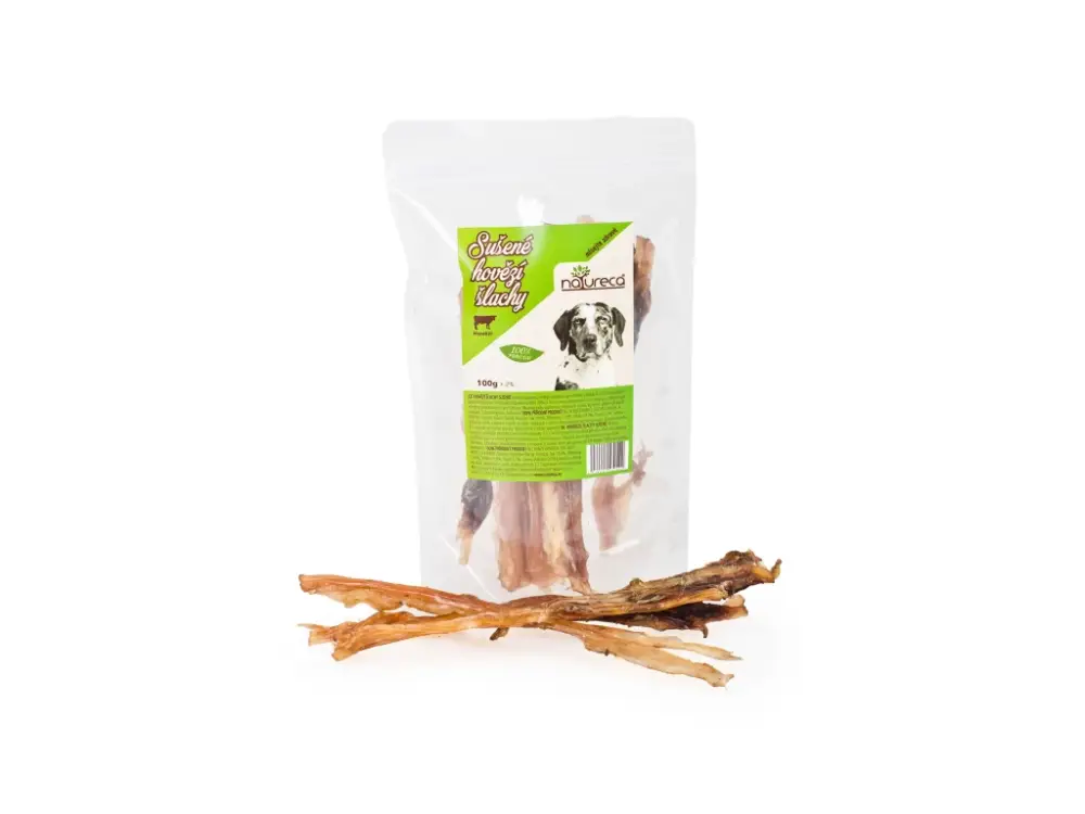 NATURECA Hovězí šlachy sušené pochoutka pro psy 100g Novinka
