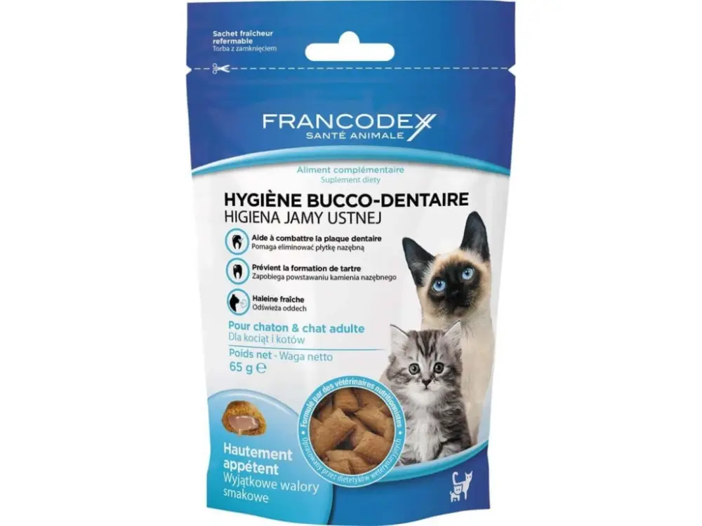 Francodex Pochoutka Breath Dental kočka 60g Vysoce Kvalitní