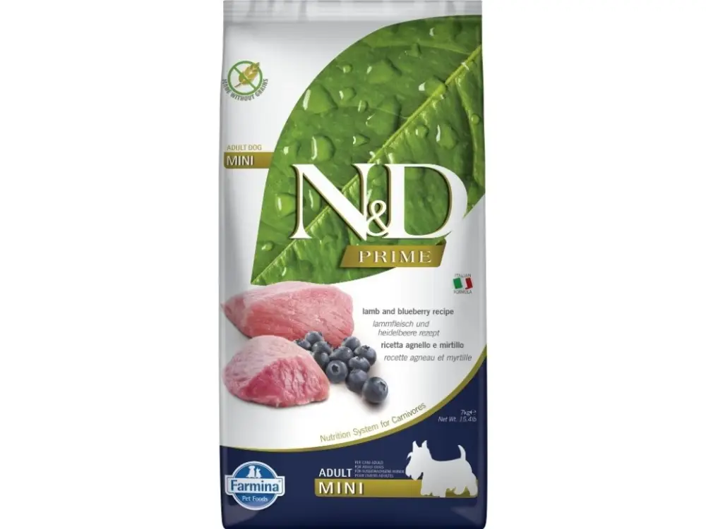 N&D PRIME DOG Adult Mini Lamb & Blueberry 7kg Nakupujte Hned