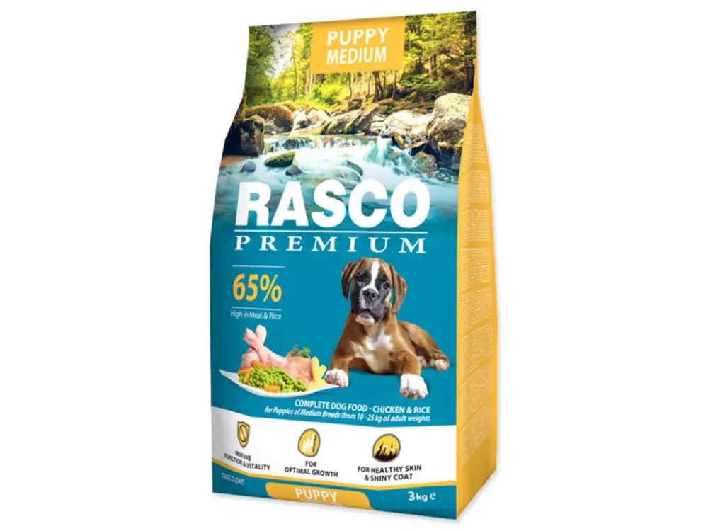 Vrácení Zdarma RASCO Premium Puppy / Junior Medium 3 kg