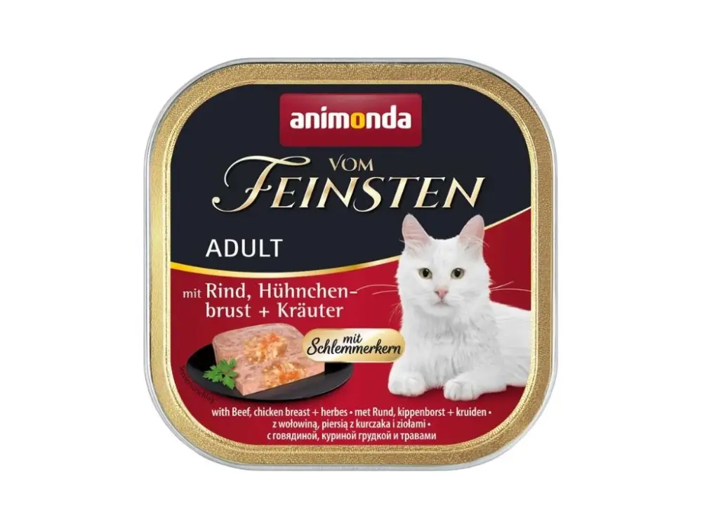 Sezónní Sleva Animonda Adult s náplní pro labužníky hovězí, kuřecí a bylinky 100g