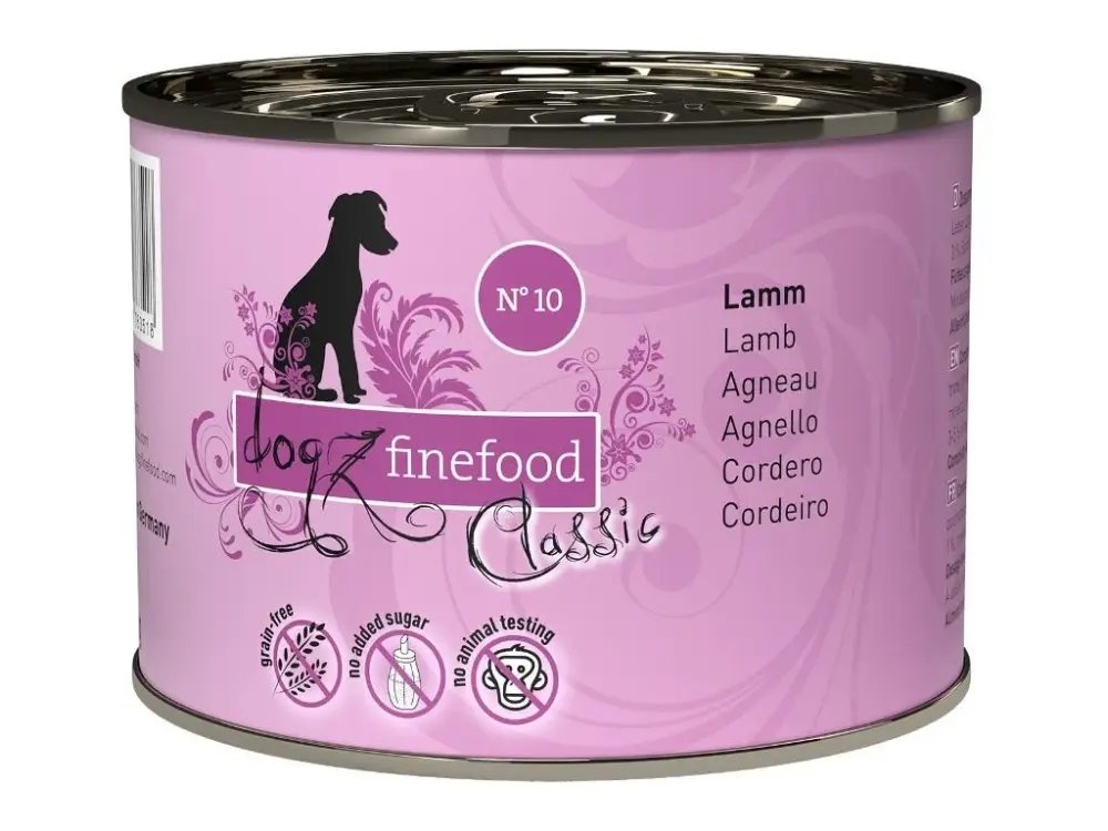 Novinka Konzerva Dogz Finefood No.10 s jehněčím masem 200 g