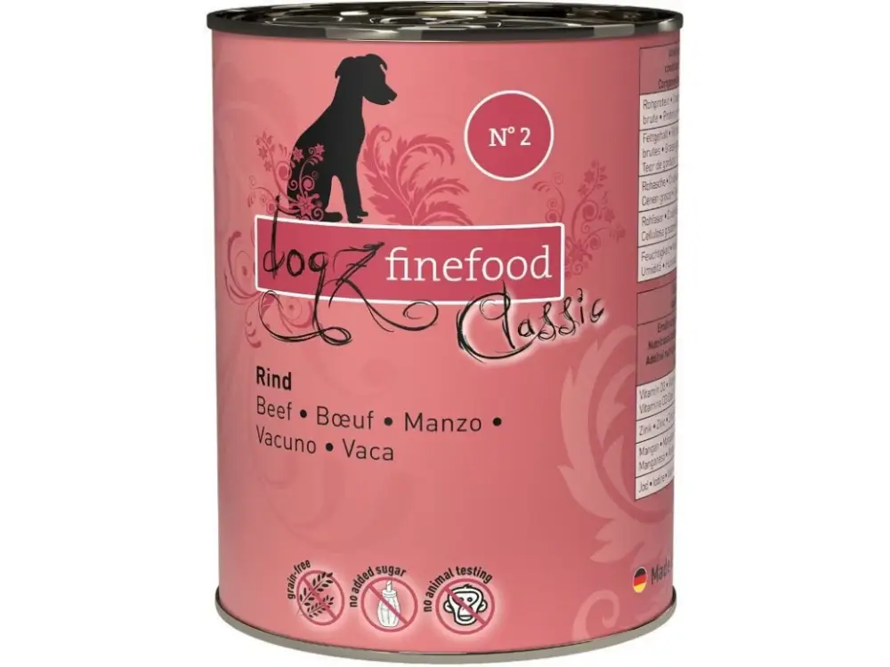 Konzerva Dogz Finefood No.2 s hovězím masem 400 g Vysoce Kvalitní