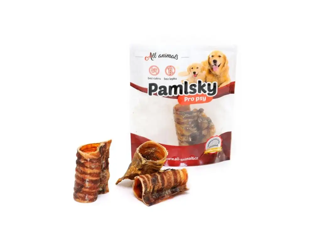 Objednat Nyní ALL ANIMALS pamlsek hovězí hrtan krájený 120g