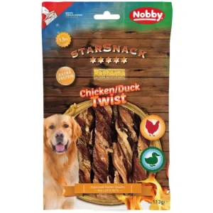Nobby StarSnack BBQ Dog Kroucené tyčky kuře s kachnou 113g Poslední Šance