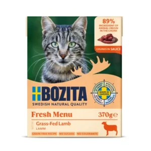 Speciální Cena Bozita Cat tetrapak Kousky v omáčce s jehněčím 370g