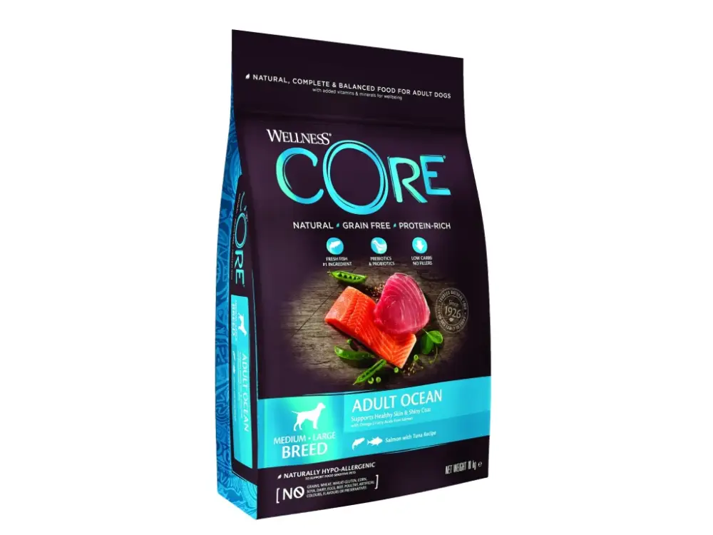 Ověřený Wellness Core Dog Ocean Adult Large losos a tuňák 10kg