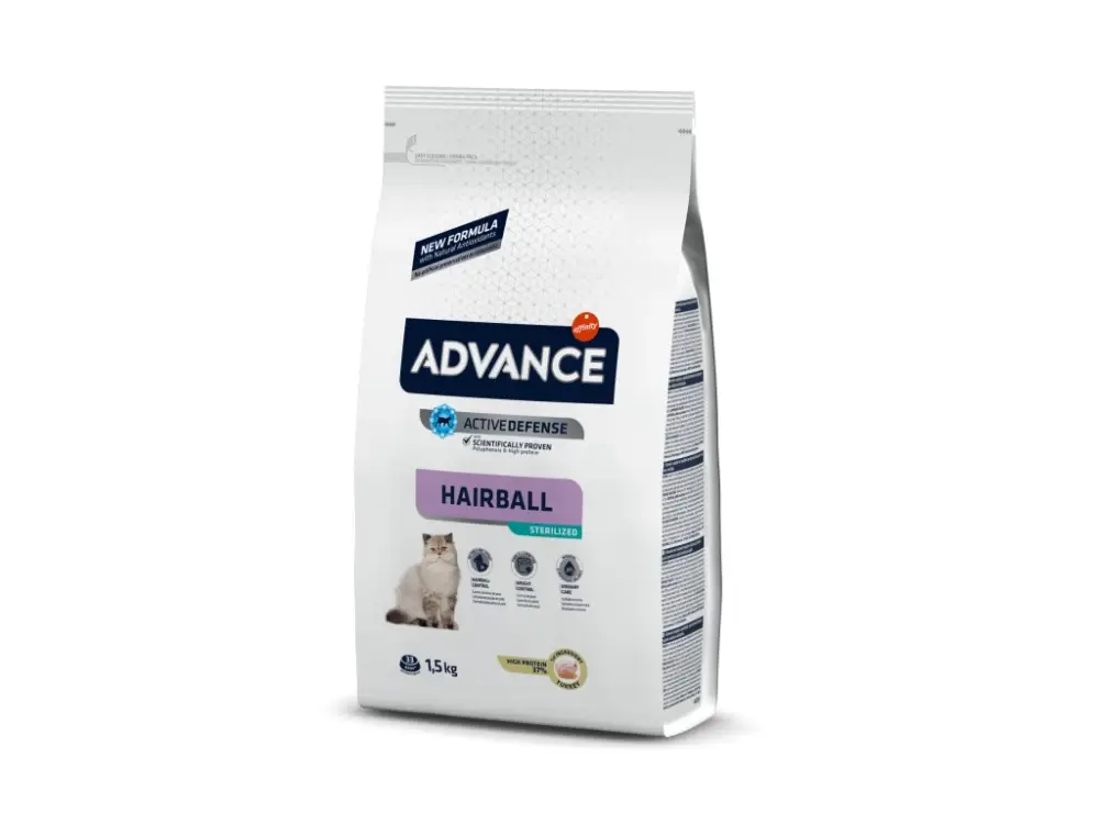 Cenově Výhodný ADVANCE CAT Sterilized Hairball 1,5kg