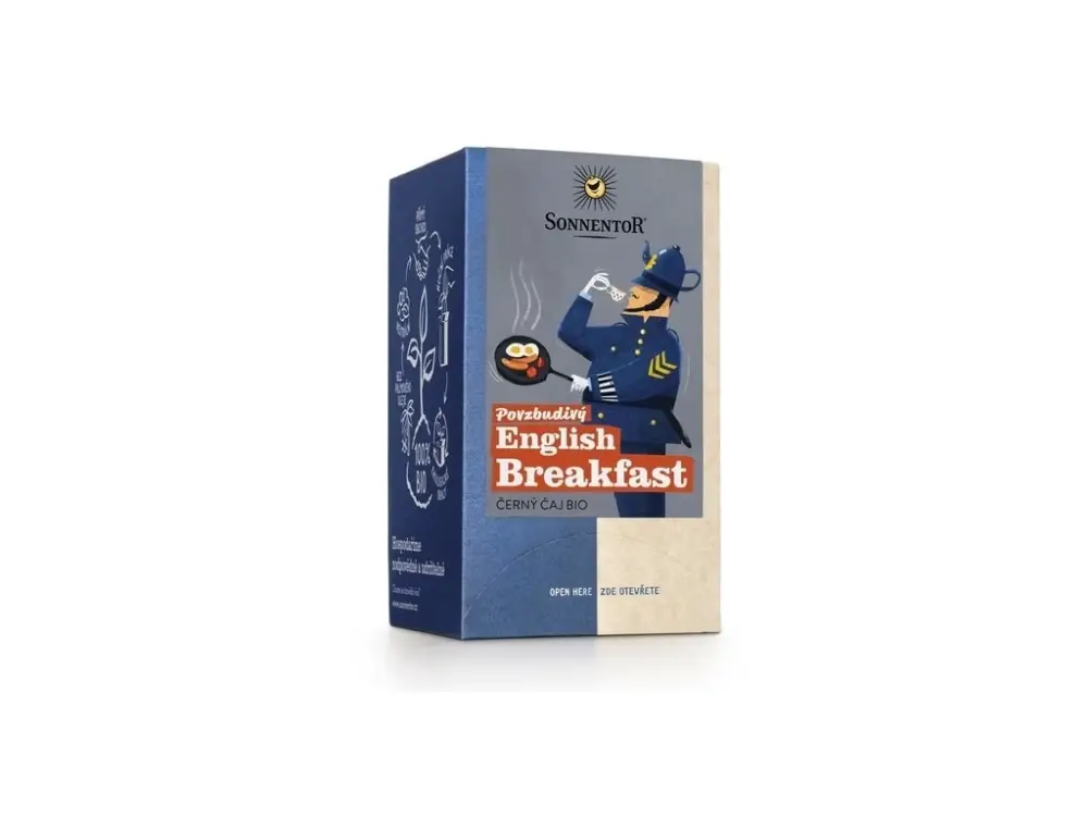 Sonnentor Povzbudivý English Breakfast, černý čaj bio 32,4 g Jen Po Omezenou Doba
