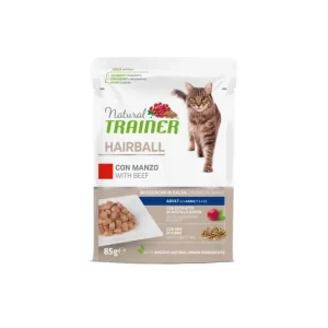 Kapsička Trainer Natural CAT SP. HAIRBALL hovězí 85g Novinka