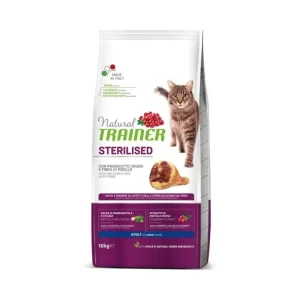 Speciální Cena TRAINER Natural Cat STERILISED sušená šunka 10kg