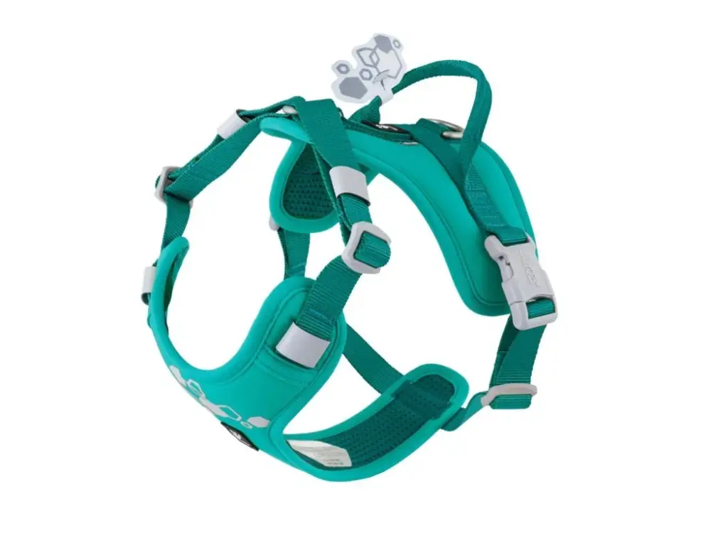 Levný Postroj Hurtta Weekend Warrior II ECO paví zeleň 40-50