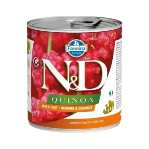 N&D QUINOA Dog konz. Herring & Coconut 285 g Ihned K Objednání