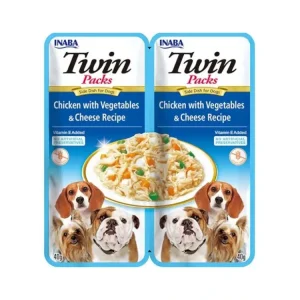 Inaba Twin Packs dog kuře & zelenina, sýr 80g Cenová Bomba