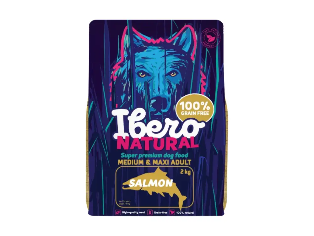 Ibero Grain-free Dog Medium & Maxi Adult Salmon - 2kg Cenově Výhodný