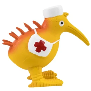 Aktuální Hračka pes NURSE latex,pískací,oranžová 13cm Kiwi